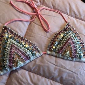 Victoria’s Secret beaded bikini top